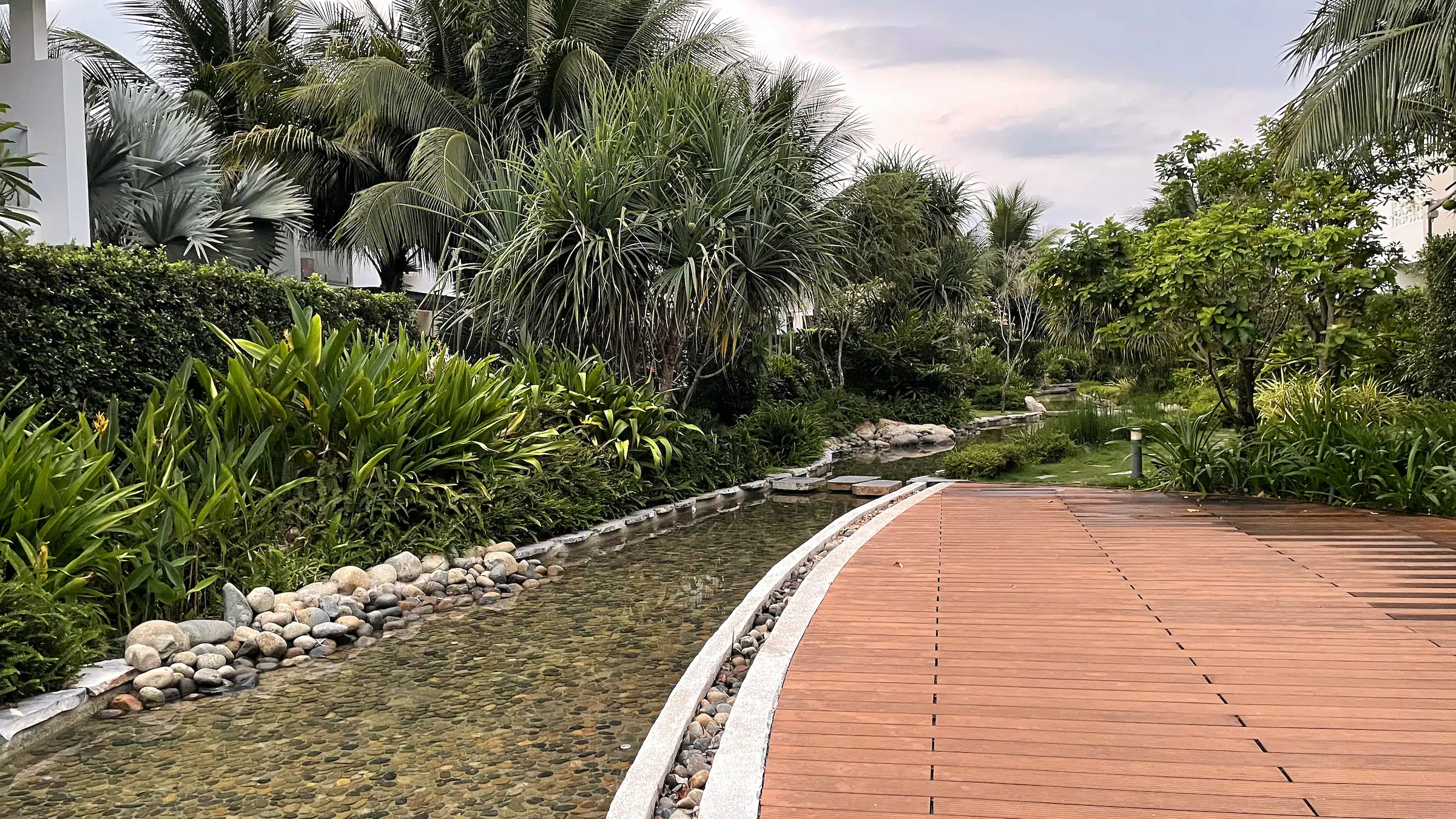 Tropical resort garden